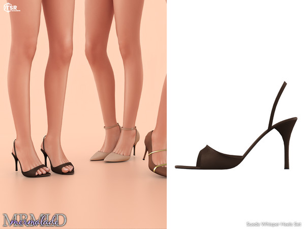 Sims 4 — MERMALADE Suede Point Toe Heeled Mules S676 by Mermalade — ccccccc ddddd cccc ddd