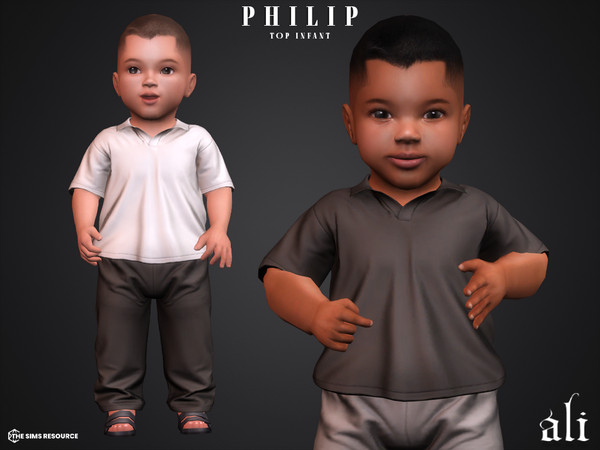 Sims 4 — PHILIP top (infant) by ali1 — Polo Top