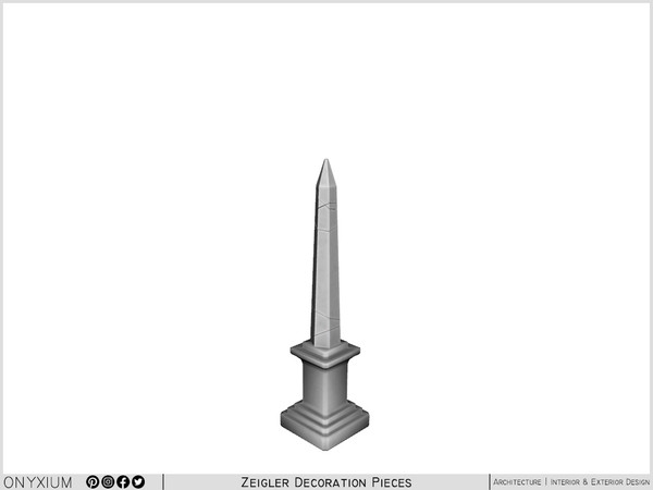 Sims 3 — Zeigler Medium Figurine Monument by Onyxium — Onyxium@TSR Design Workshop Decoration Collection - Belong To The
