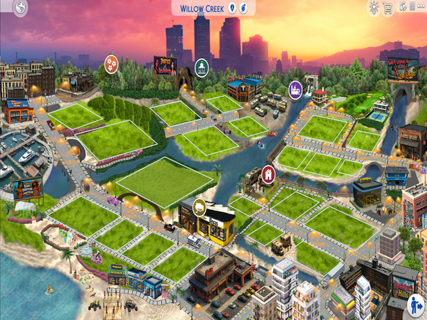 Sims 4 — Willow Creek map replacement, Grand theft style by SeriousMercury9 — This map has been done up to look like