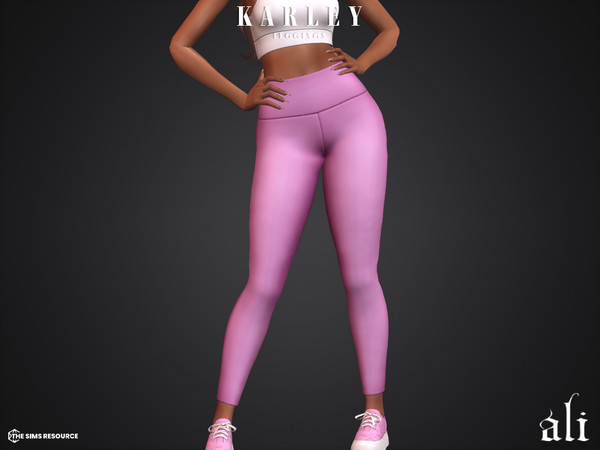 Sims 4 — KARLEY leggings by ali1 — 6 Piece Set including: Long Sleeve Top, Tank top, Leggings, Athletic Shorts,