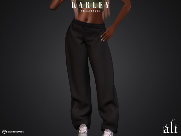 Sims 4 — KARLEY sweatpants by ali1 — 6 Piece Set including: Long Sleeve Top, Tank top, Leggings, Athletic Shorts,
