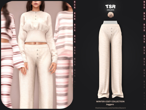 Sims 4 — Cozy Winter Collection - 4 Joggers BD1655 by busra-tr — - Set Inclued : Dress x4 - Top x2 - Skirt x2 - 10