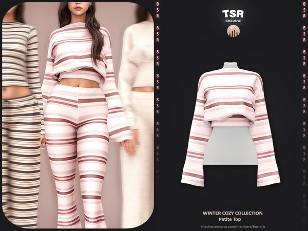 Sims 4 — Cozy Winter Collection - 5 Petite Top BD1655 by busra-tr — - Set Inclued : Dress x4 - Top x2 - Skirt x2 - 10