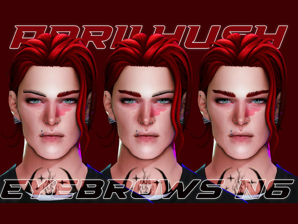 Sims 4 — [aprilhush] eyebrows N6 Version 3 by aprilhush — 24 swatches
