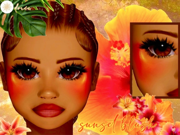 Sims 4 — sunset blush - doree by doreesims — a glowy, vibrant blush for your sims