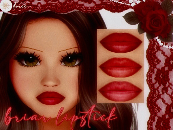 Sims 4 — briar lipstick - doree by doreesims — a soft, matte lipstick for your sims