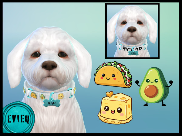 Sims 4 — Timmy Toots Taco Collar by btaylor19 — A recolor of a collar from Cats and Dogs. There are 2 swatches, one