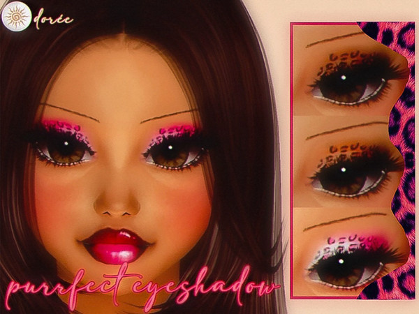 Sims 4 — purrfect eyeshadow - doree by doreesims — a leopard eyeshadow for your sims