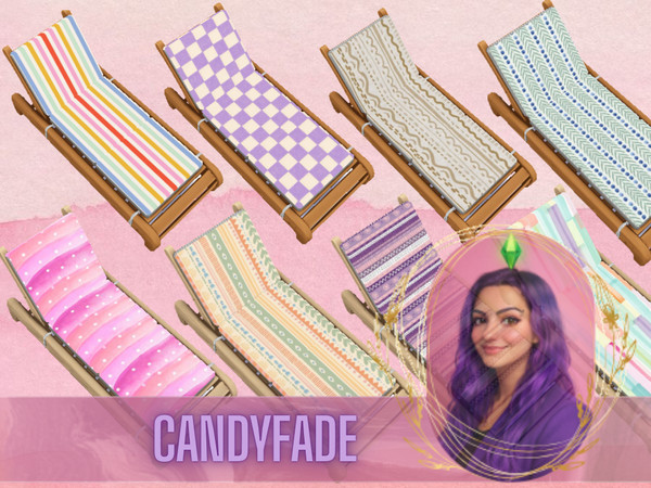 Sims 4 — Candyfade Lounger Set by gokcemsims — Candyfade Lounger Set is a pastel-inspired sun lounger collection