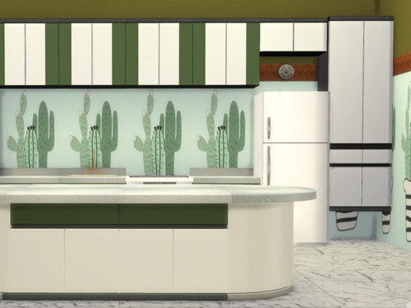 Sims 4 — Cleyne Modern and Commercial Kitchen Set - Island by CarineKitana — Cleyne Modern and Commercial Kitchen Set -