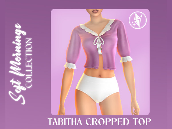 Sims 4 — simspancake_Tabitha_Cropped_Top by simspancake_cc — Get ready for bed with this new cozy collection of