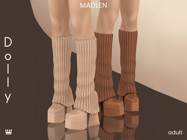 Sims 4 — Dolly Boots by Madlen — Fashionable platform boots with leg warmers!