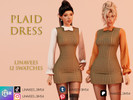 Sims 4 — AMBER - PLAID MINI DRESS by linavees — New Mesh