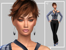 Sims 4 — Louane Lemercier by _TRASRAS — Go to Required tab to upload necessary CC, if you want your sim same as pictures.