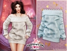 Sims 4 — Off-shoulder lace knit sweater by MysteriousOo — This sweater features a relaxed off-shoulder neckline accented