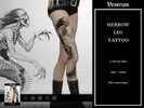 Sims 4 — Merrow Leg Tattoo by Venerian by Venerian — 5 swatches Found in the tattoo > left leg category No gender or