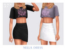 Sims 4 — Nella Dress by Black_Lily — YA, A, Teen