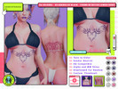 Sims 4 — Laguna V2 Tattoo by unidentifiedsims — 6 Colours