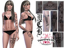 Sims 4 — Gothic Love Skeletons, Roses And Crosses Lower Arm Tattoo (Right) by MaruChanBe2 — Gothic love inspired tattoos