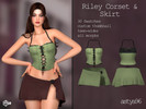 Sims 4 — Riley Corset & Skirt by astya96cc — 30 swatches
