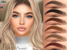 Sims 4 — Oksana Eyebrows N445 by MagicHand — Arched brows in 13 colors - HQ Compatible.