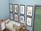 Sims 4 — Kids Art Session Imagine by lavilikesims — A set of 14 art for kids room or nursery with black frame, use with