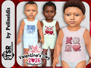 Sims 4 — Infants Valentines Knitted Underwear Set by Pelineldis — Kids fashion clothing: five knitted underwear vests and