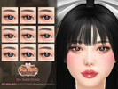 Sims 4 — Tea Time Eyes HQ by Caroll912 — A 9-swatch mellow face paint set of eyes in different shades of darkened
