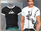 Sims 4 — MEN'S CLIMBING T-SHIRT by Sims_House — MEN'S CLIMBING T-SHIRT