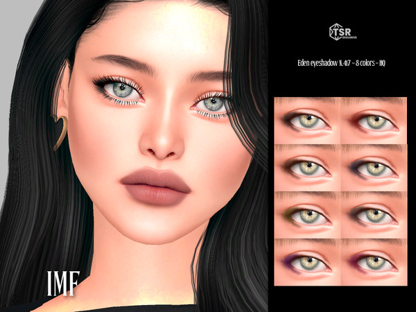 Sims 4 — IMF Eden Eyeshadow N.417 by IzzieMcFire — Eden Eyeshadow N.417 contains 8 colors in hq texture.