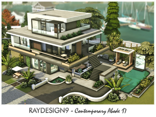 Sims 4 — Contemporary Abode 17 by RayDesign9 — I build this house in Brindleton Bay, 40x30 lot size with 3 floors. This
