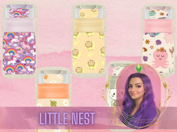Sims 4 — Little Nest Toddler Bed by gokcemsims — Little Nest Toddler Bed is a clean and minimal toddler bed designed with