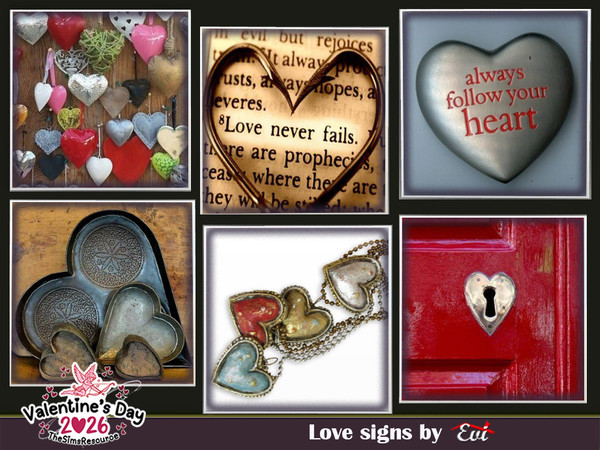 Sims 4 — Love signs by evi — Painting with love theme .