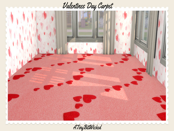 Sims 4 — Valentines Day Carpet by ATinyBitWicked — Valentines day carpet that comes in 9 colors!