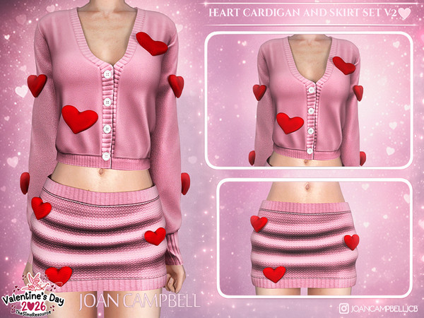 Sims 4 — HEART CARDIGAN V2 by Joan_Campbell_Beauty_ — INCLUDES: CARDIGAN (4 swatches)