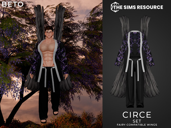 Sims 4 — By Beto - Circe (Pants) by Beto_ae0 — Male fairy outfit, enjoy it