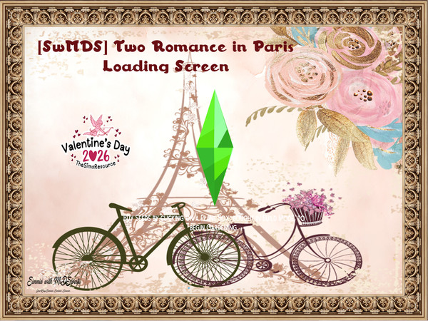 Sims 4 — [SwMDS] Two Romance in Paris Loading Screen by MsDSweets — Two Romance in Paris, the City of Love. Enjoy this