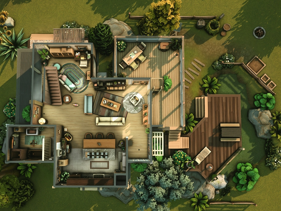 Simplot Cabin The Sims Resource | Glasswood Cabin 2