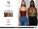 Sims 4 — Strappy Cami Top by Bill_Sims — This top features a woven fabric with a slim fit and thin straps! - Female,