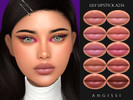 Sims 4 — Lily Lipstick A234 by ANGISSI — PREVIEWS MADE USING HQ MOD 10 colors