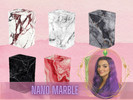 Sims 4 — Nano Marble Bin by gokcemsims — Nano Marble Bin is a sleek and compact trash bin designed for modern Sims homes.