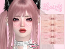 Sims 4 — [Learxfl] Heart Bloom Blush by Learxfl — Blush, 10 swatches , HQ and BGC . Standalone item with thumbnail.
