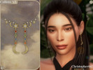 Sims 4 — Callisto Earrings V1 - Star & Moon Dangle Earrings with Stacked Studs by christopher0672 — This is a cosmic