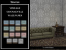 Sims 4 — Vintage Ornamental Wallpaper by Venerian by Venerian — 15 swatches Each wallpaper color has three baseboard