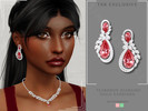 Sims 4 — Teardrop Diamond Halo Earrings by Glitterberryfly — A diamond teardrop halo earring