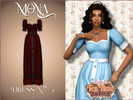 Sims 4 — TeaTime_Long dress with buttons by Mona — -New mesh-