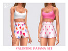 Sims 4 — Valentine Pajama Set by Black_Lily — YA, A, Teen