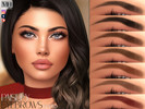 Sims 4 — Paisley Eyebrows N446 by MagicHand — Thin brows in 13 colors - HQ Compatible.
