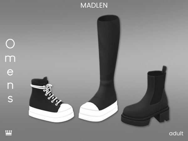 Sims 4 — [Madlen] Vortex Sneakers by Madlen — This one's inspired by the iconic Rick Owens! A bold statement piece for